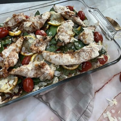 Marrokkaanse kipfilet met couscous, courgette, citroen en ras el hanout